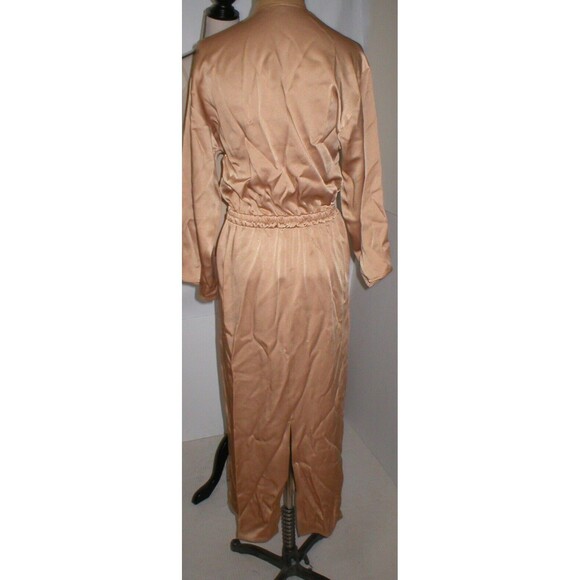 New Womens Designer Michael Kors Collection Italy Dress Long 4 Tan Beige Silky - Picture 3 of 11